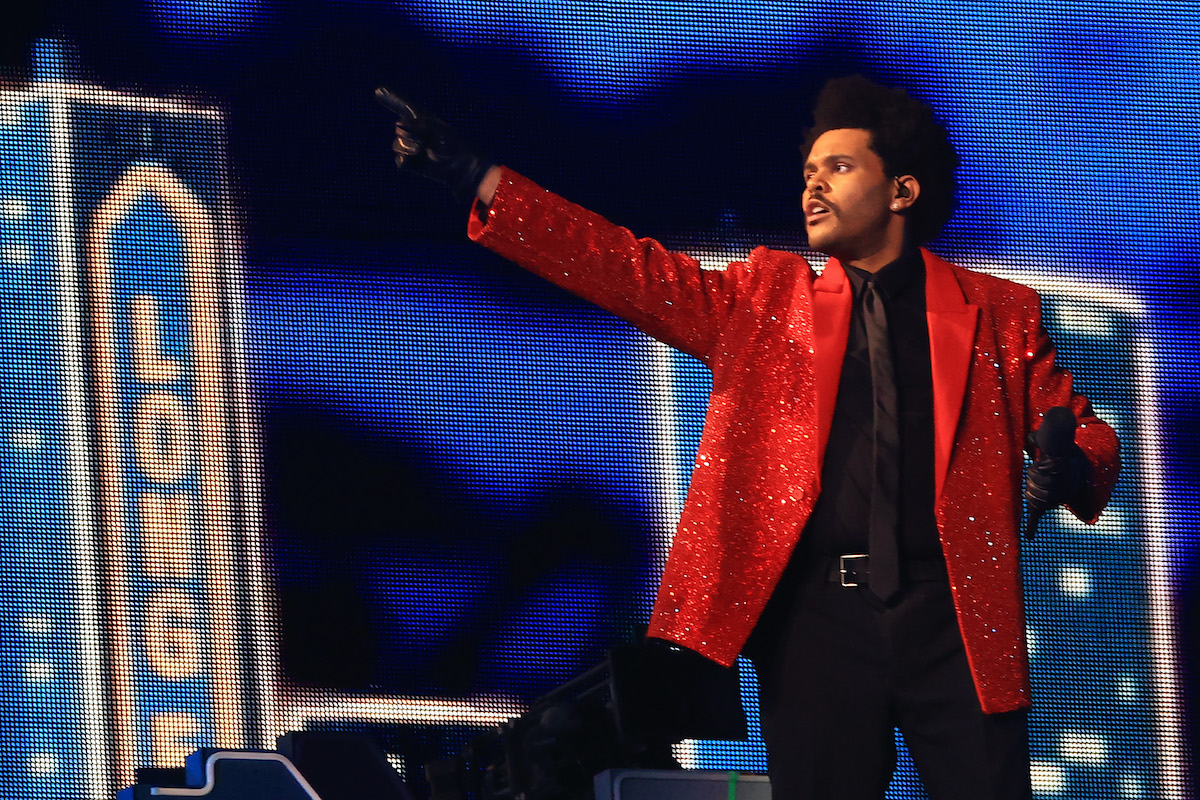 The Weeknd performs during the Pepsi Super Bowl LV Halftime Show