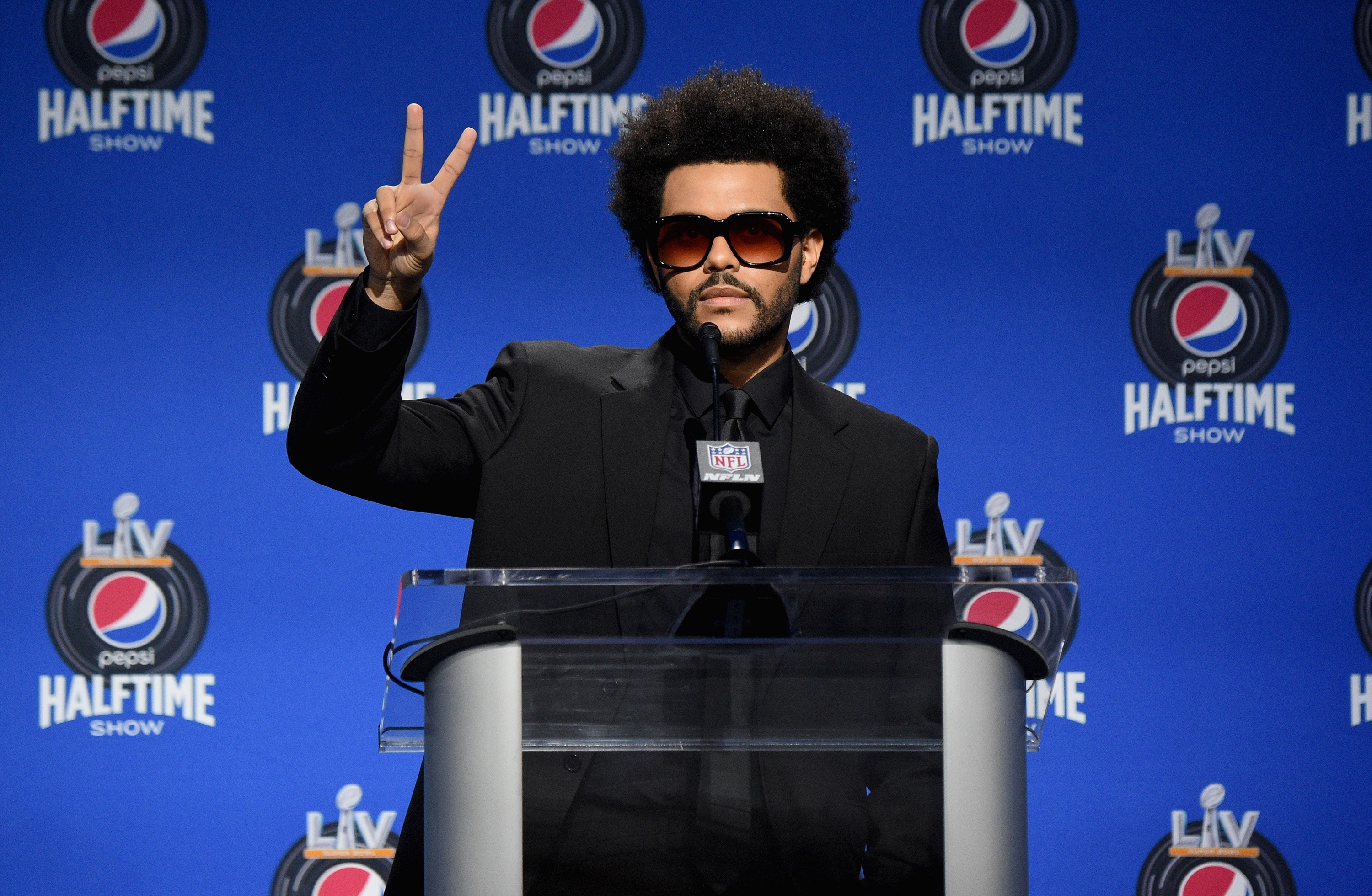 The Weeknd ahead of the 2021 Super Bowl halftime show