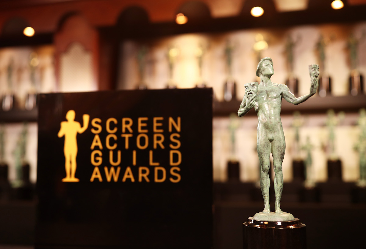 The 'actor' statue inside the Trophy Room at the 24th Annual Screen Actors Guild Awards in 2018