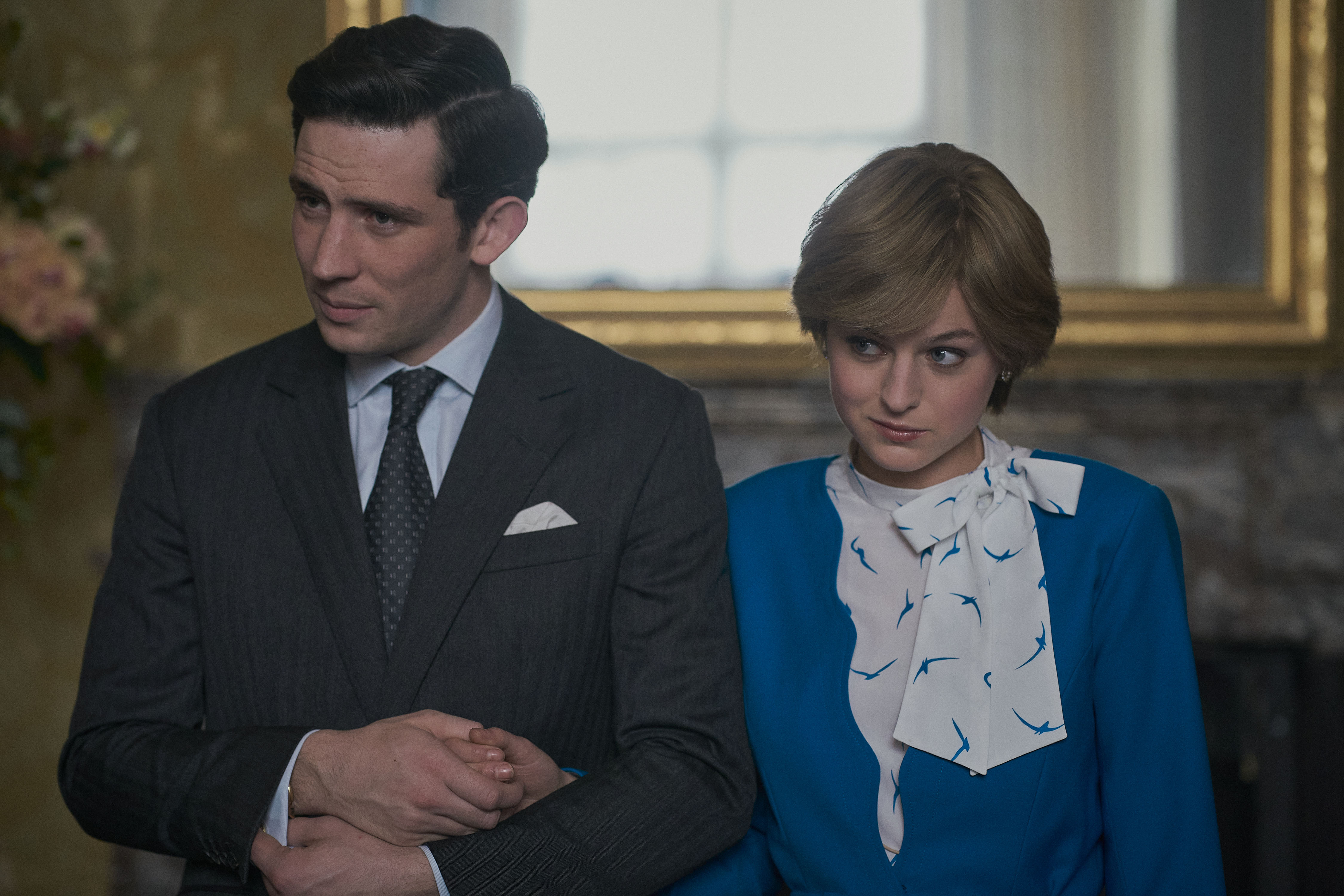 Golden Globe nominees Prince Charles (Josh O'Connor) and Princess Diana (Emma Corrin) in 'The Crown.'