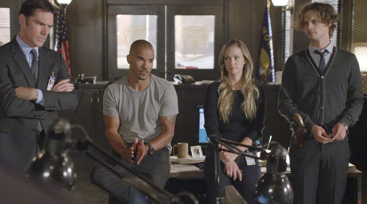 Thomas Gibson, Shemar Moore, A.J. Cook, and Matthew Gray Gubler in 'Criminal Minds'