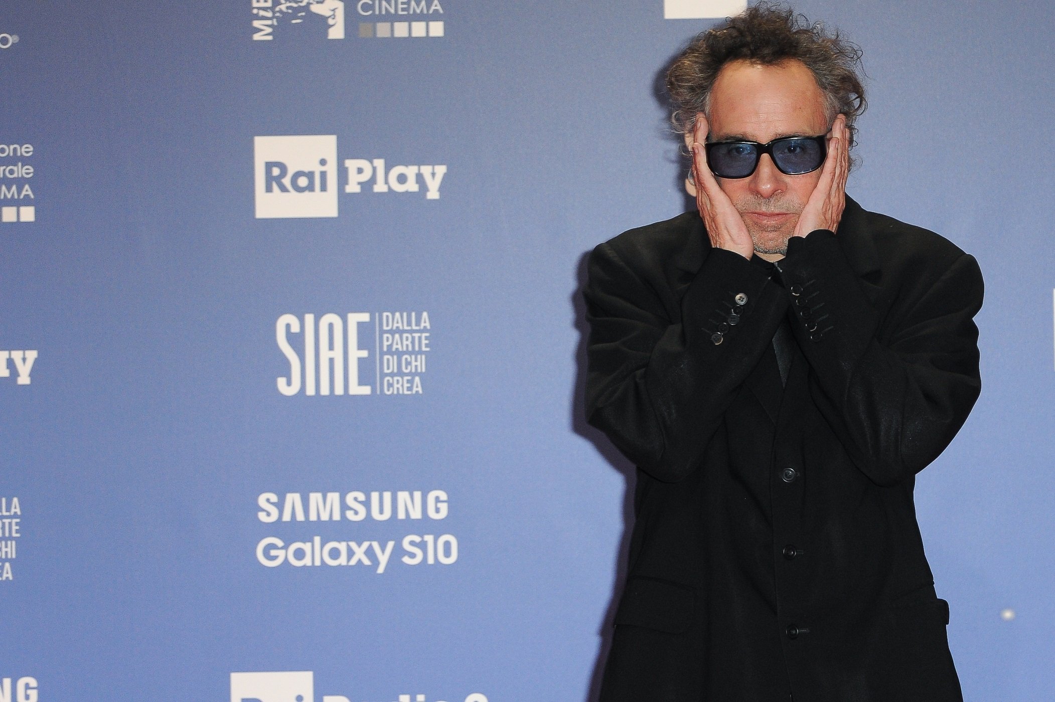 Tim Burton during the red carpet of the 64th edition of the David di Donatello