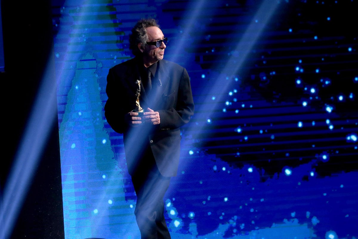 Tim Burton receives the Lifetime Achievement Award from Roberto Benigni during the 64. David Di Donatello Award Ceremony on March 27, 2019 in Rome, Italy | Franco Origlia/WireImage