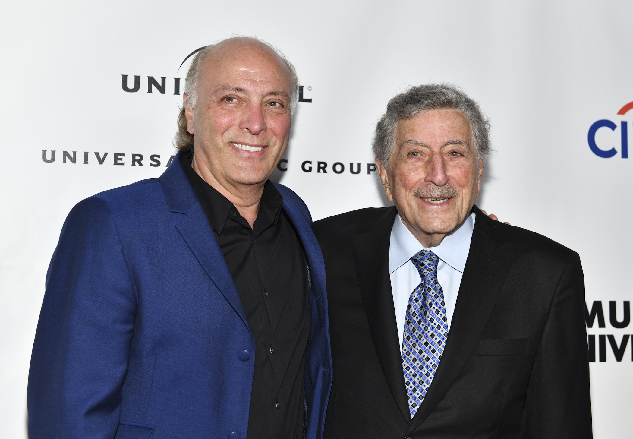 CEO Danny Bennett (L) and Tony Bennett attend the Universal Music Group's 2019 After Party 