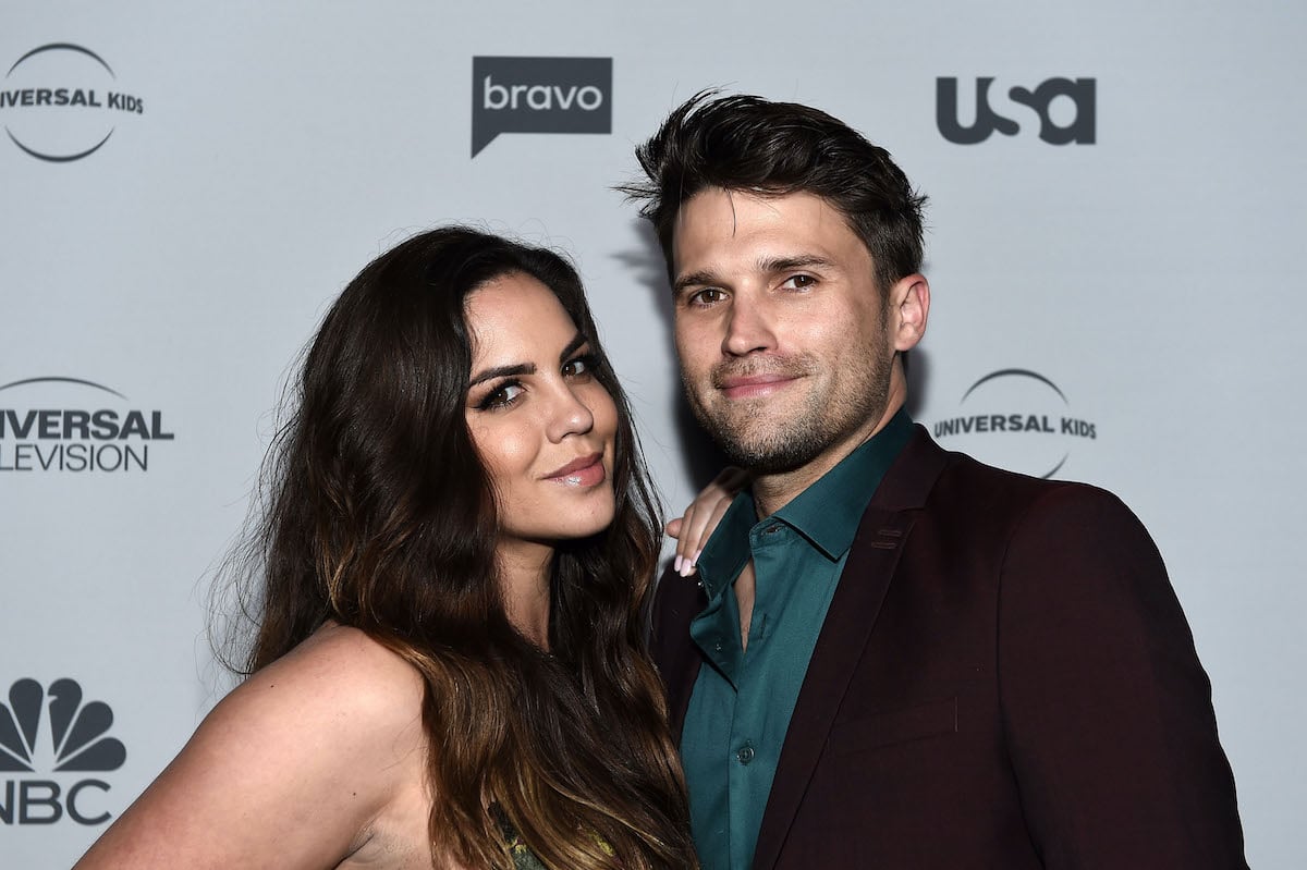 Katie Maloney-Schwartz and Tom Schwartz doing press 