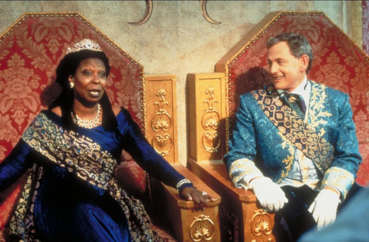 Whoopi Goldberg and Victor Garber as the Queen and King in 'Rodgers and Hammerstein's Cinderella' on ABC, 1997 | Disney