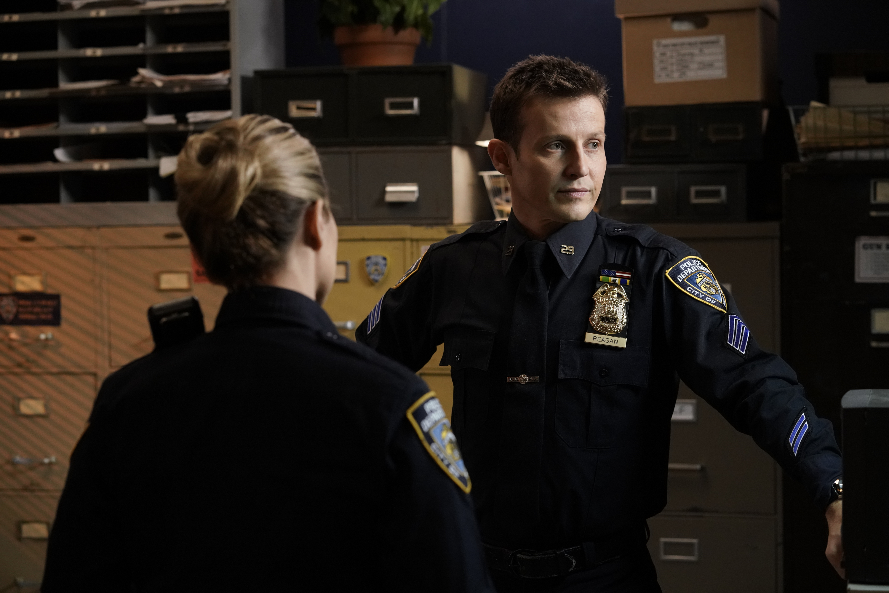 Will Estes on the set of Blue Bloods |  Patrick Harbron/CBS via Getty Images