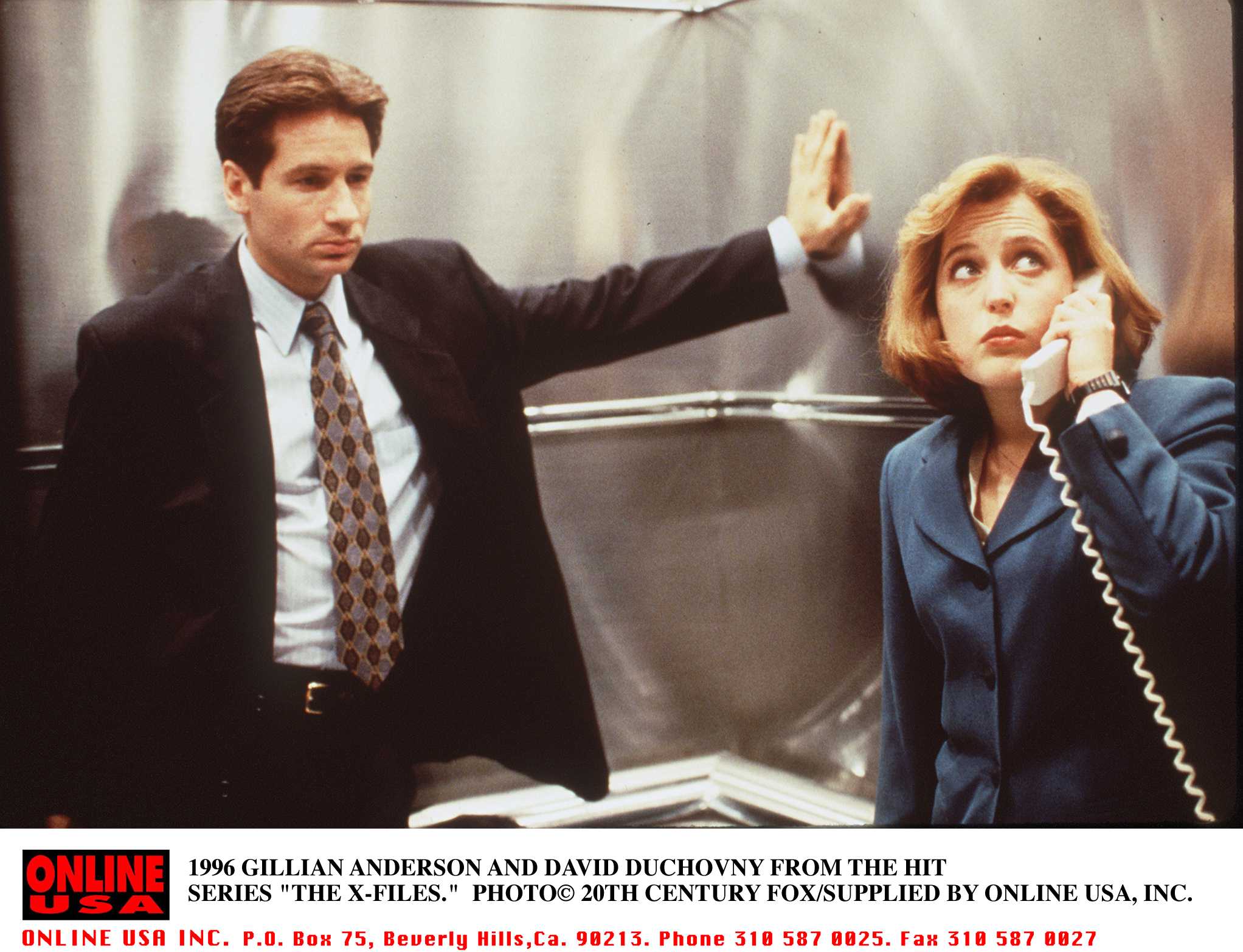 Gillian Anderson and David Duchovny of series 'X-FILES'