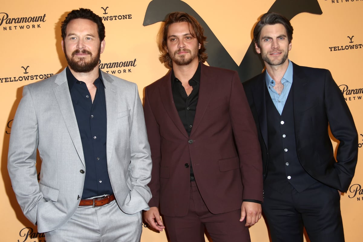 Yellowstone stars Cole Hauser Luke Grimes and Wes Bentley in 2019