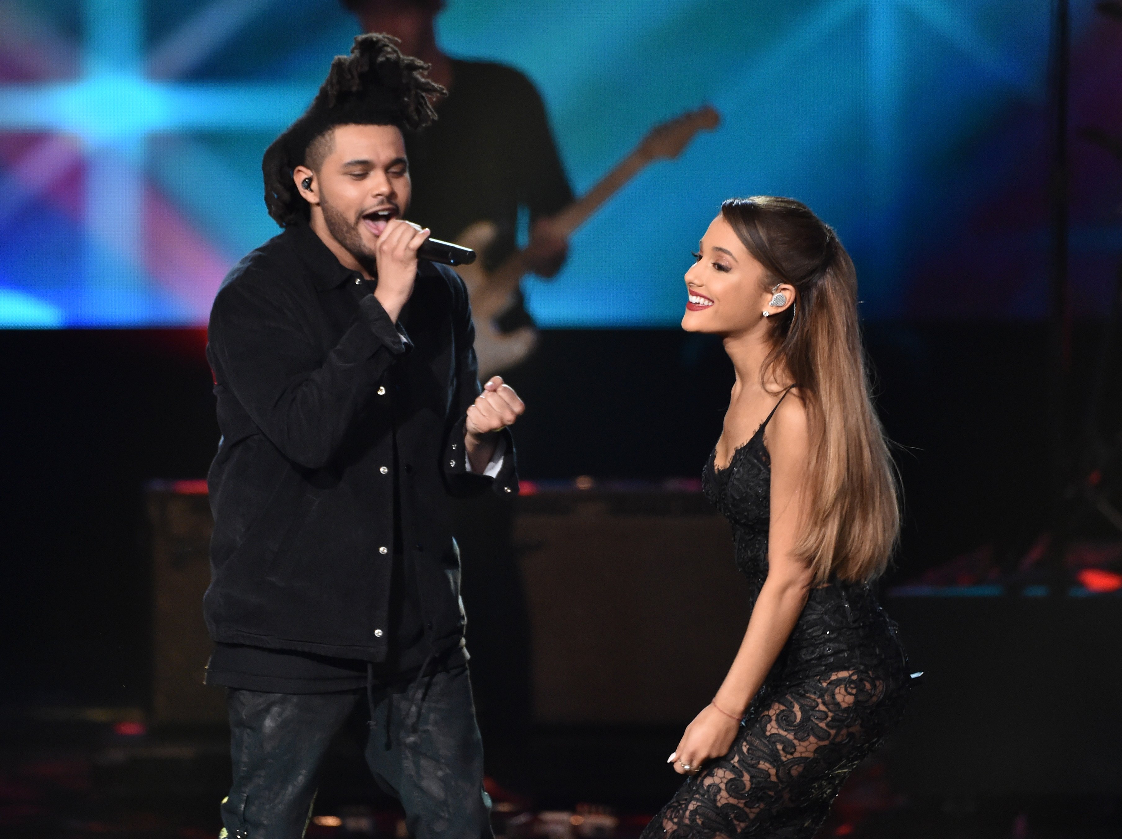 The Weeknd and Ariana Grande in 2014 