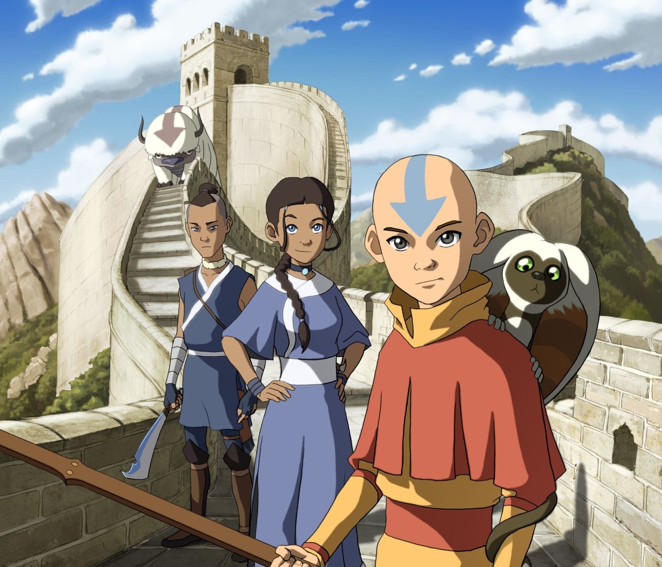 Avatar The Last Airbender with Aang, Katara, Sokka