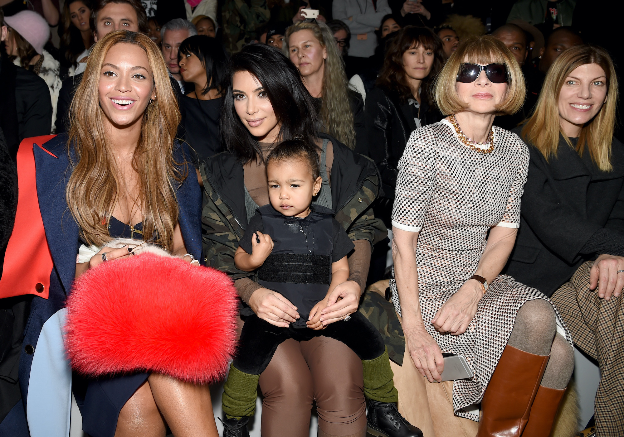Beyonce, Kim Kardashian with daughter North and Anna Wintour