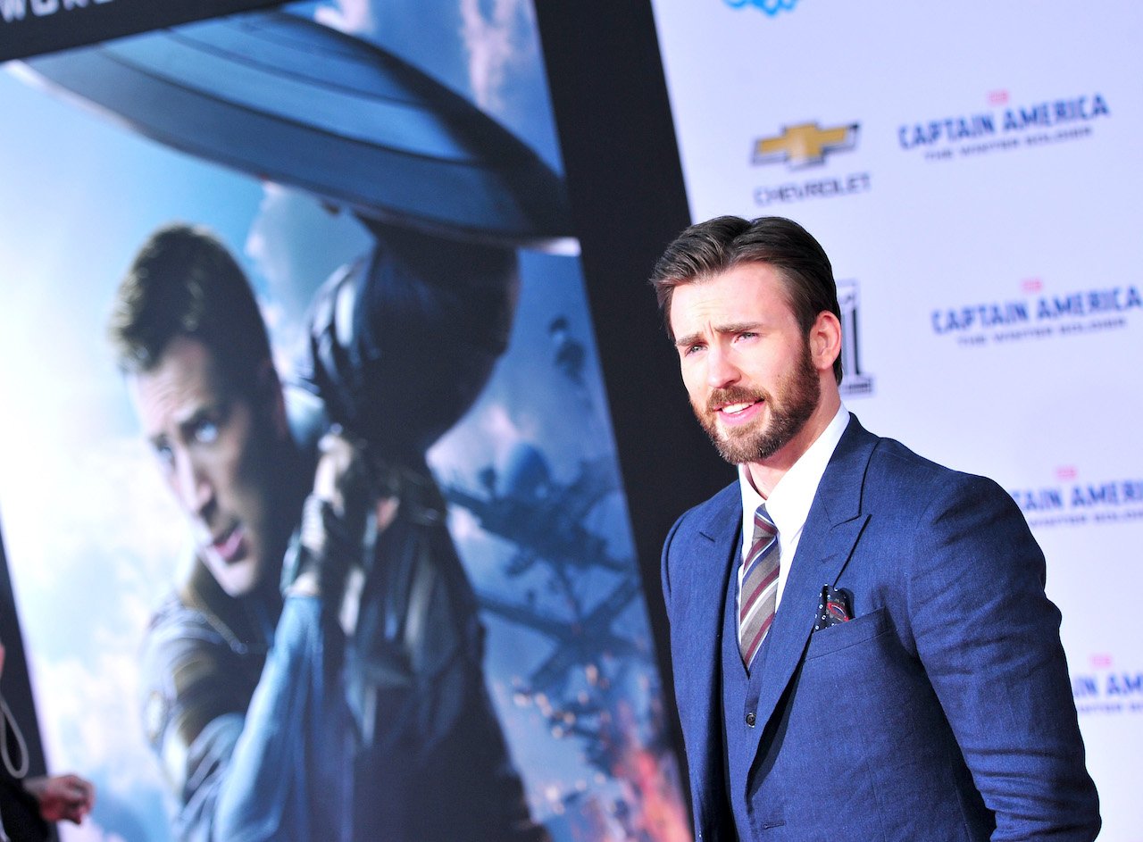 Chris Evans, arrives at the premiere Of Marvel's "Captain America:The Winter Soldier