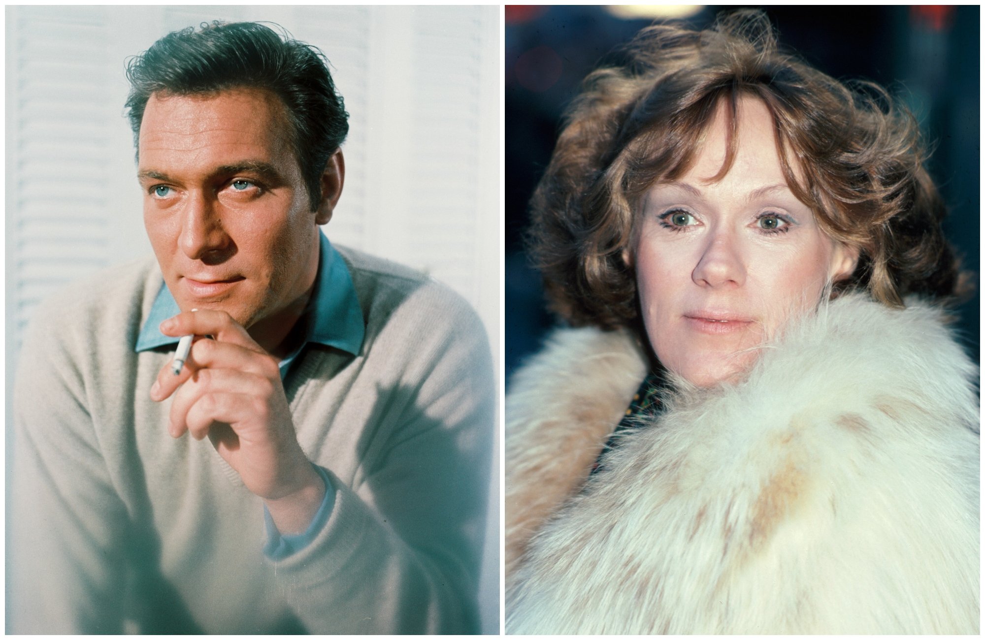 composite image of Christopher Plummer and Tammy Grimes