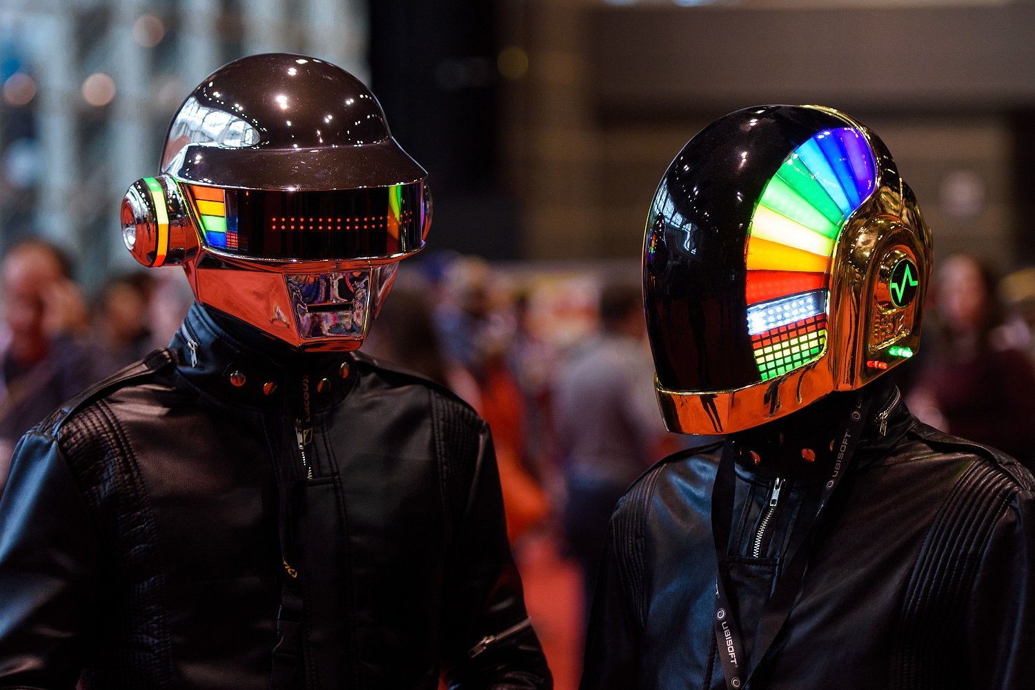 Cosplayers dressed as Daft Punk