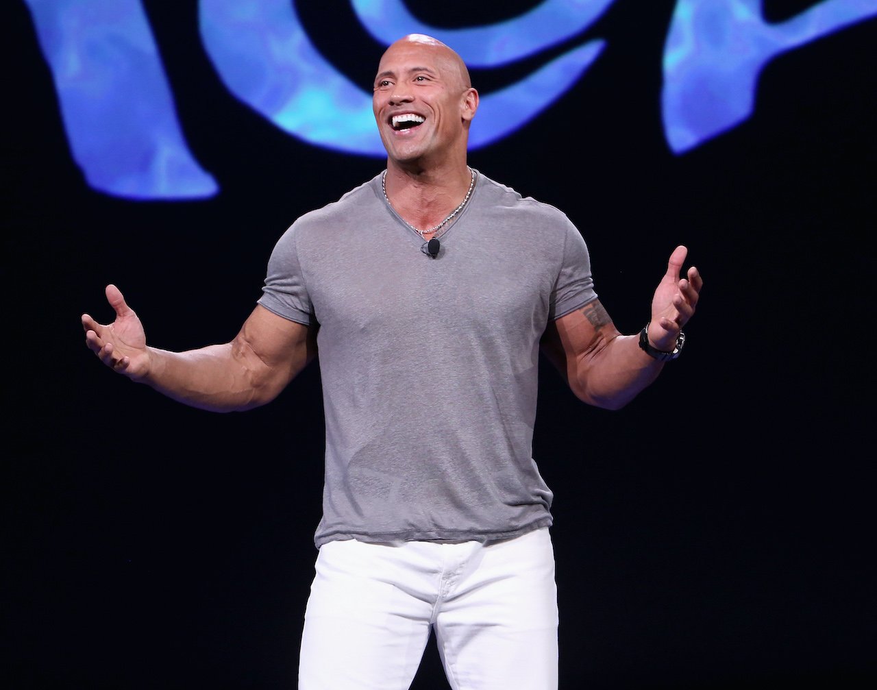 Dwayne Johnson at the  "Pixar and Walt Disney Animation Studios: The Upcoming Films" presentation