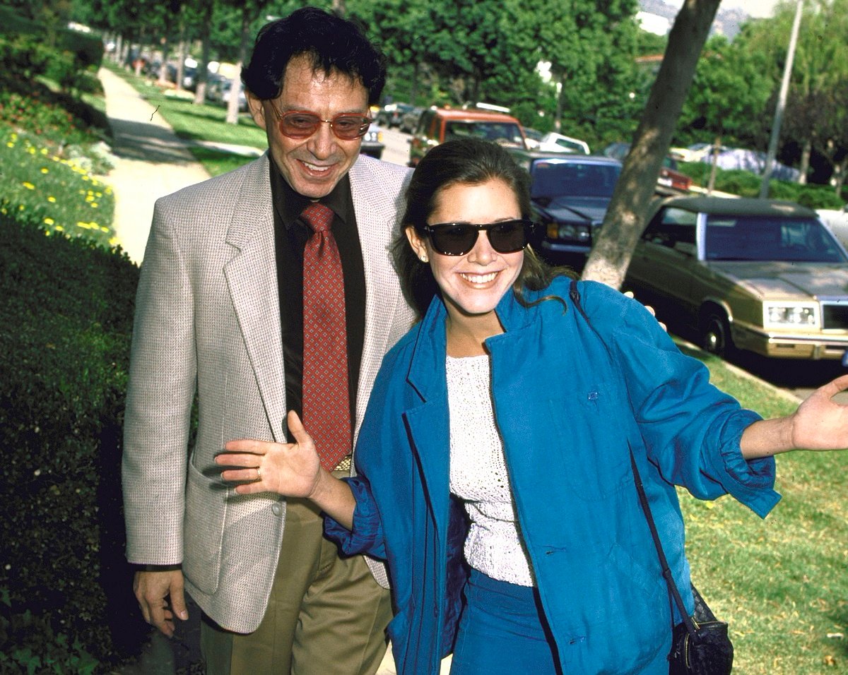 Carrie Fisher and father, singer Eddie Fisher.