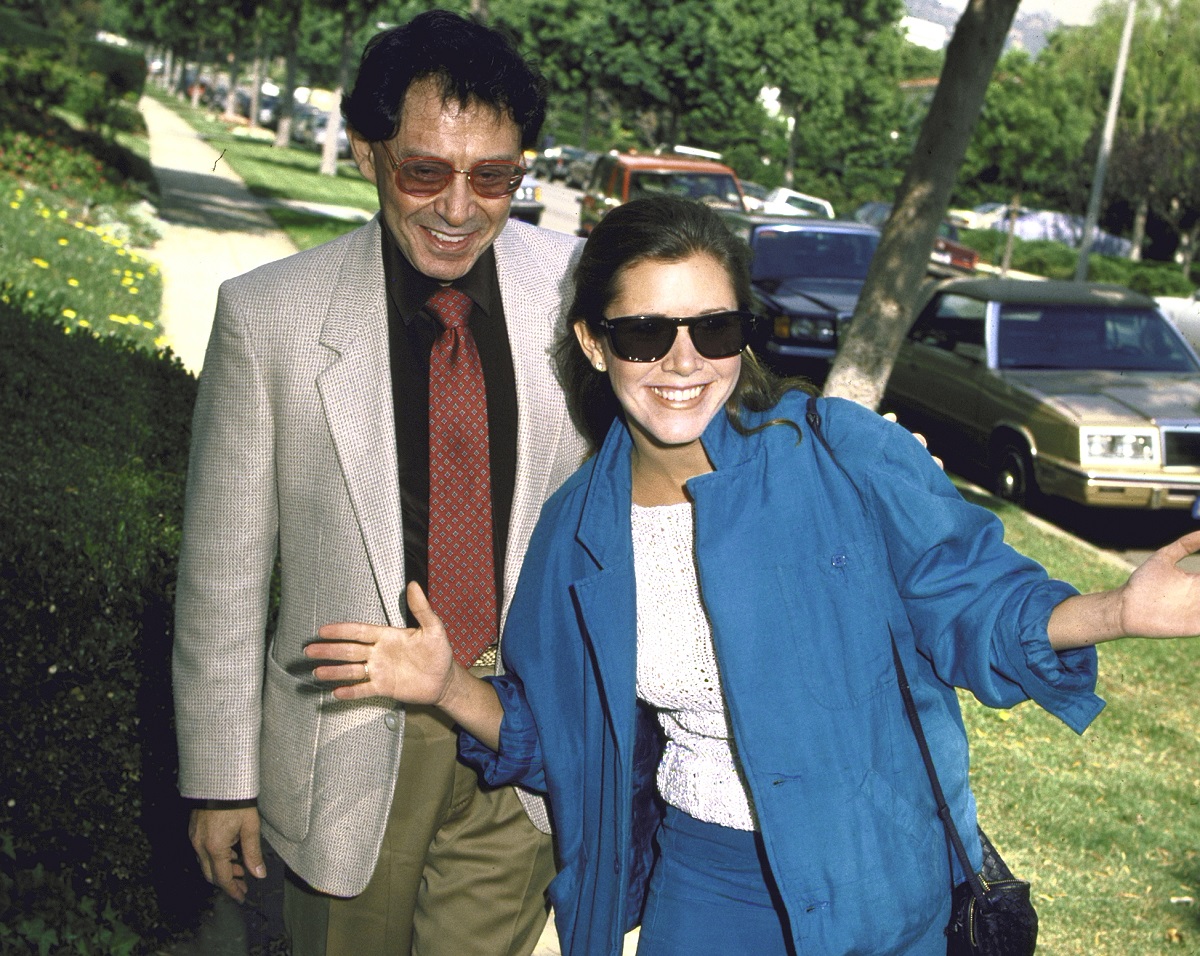 Carrie Fisher and father, singer Eddie Fisher.