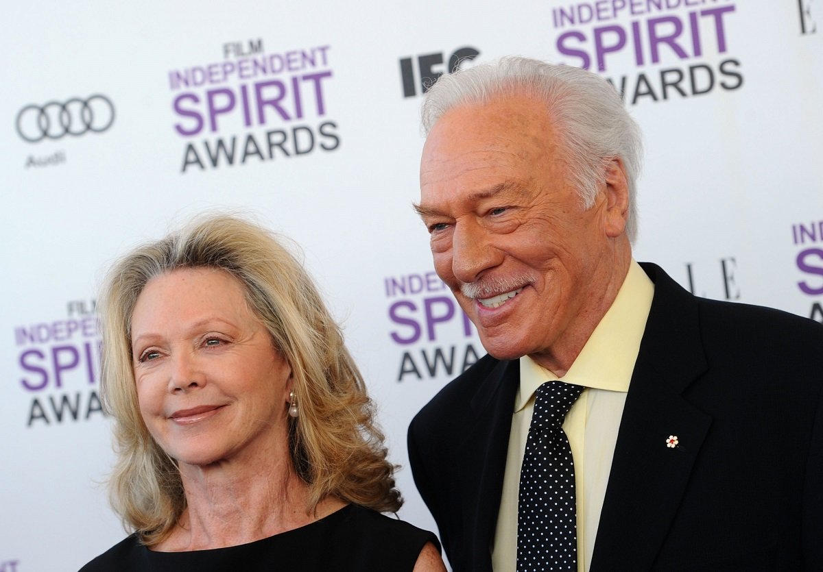 Christopher Plummer (R) and Elaine Taylor at the 2012 Film Independent Spirit Awards.