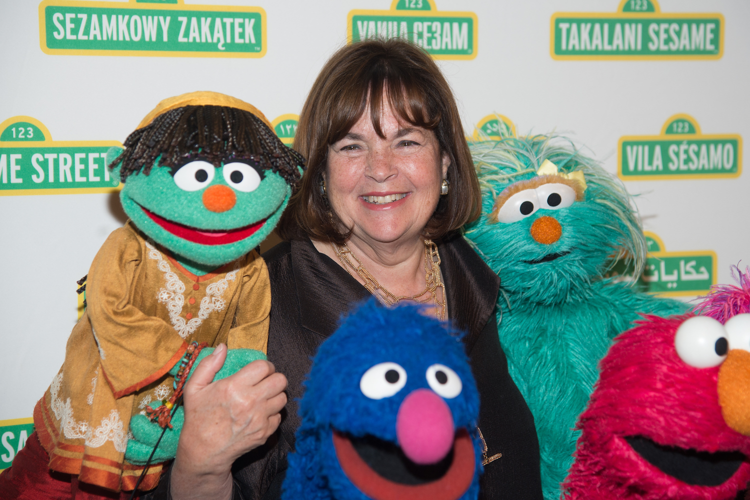 Barefoot Contessa Ina Garten and Muppets attend the Sesame Workshop's 13th Annual Benefit Gala in 2015