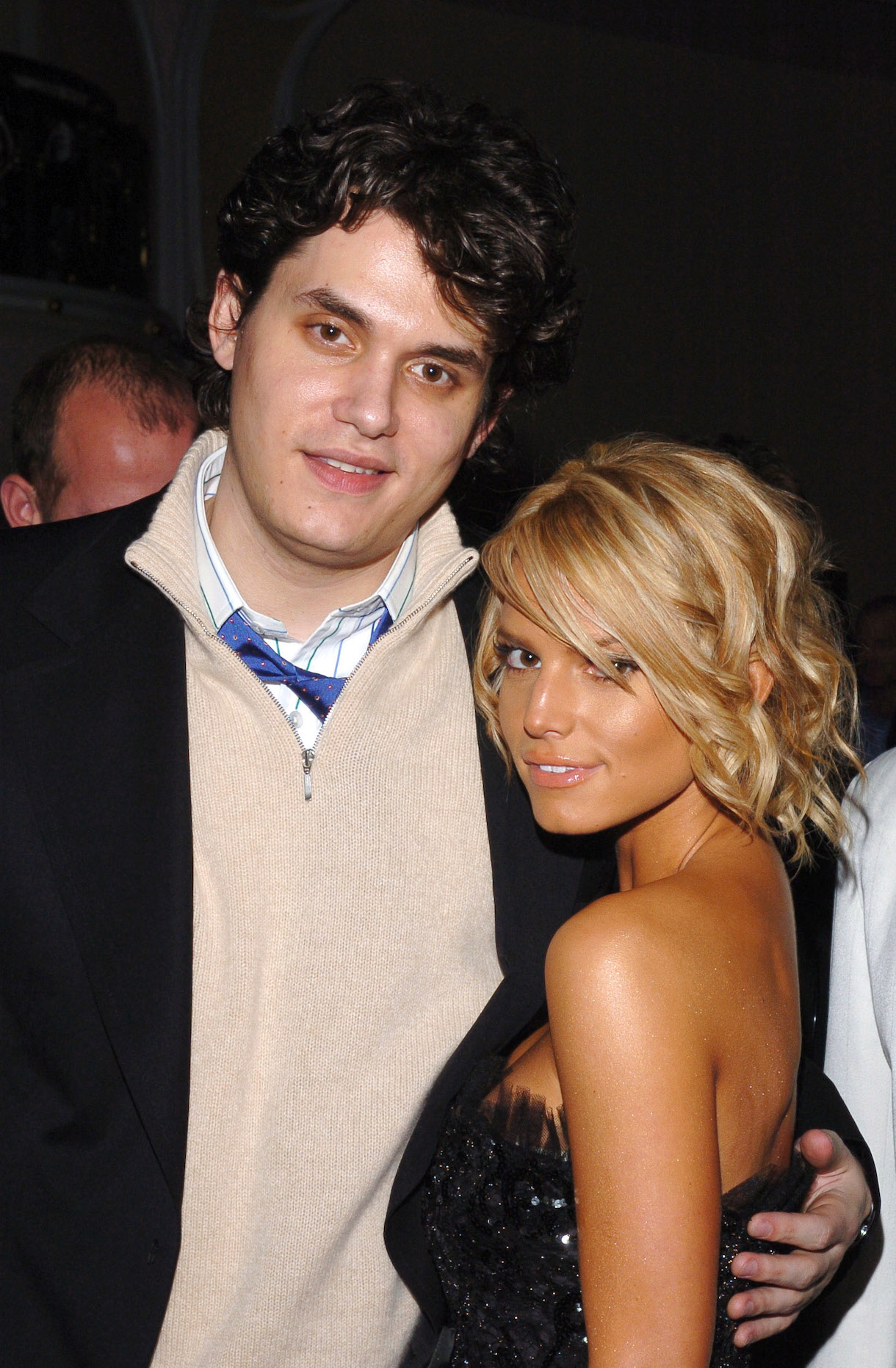 John Mayer and Jessica Simpson during Clive Davis' 2005 Pre-GRAMMY Awards Party