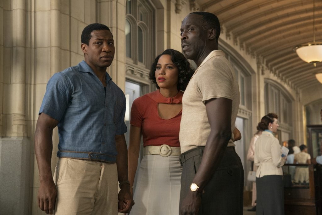 Jonathan Majors, Jurnee Smollett, and Michael K WIlliams in 'Lovecraft Country' 