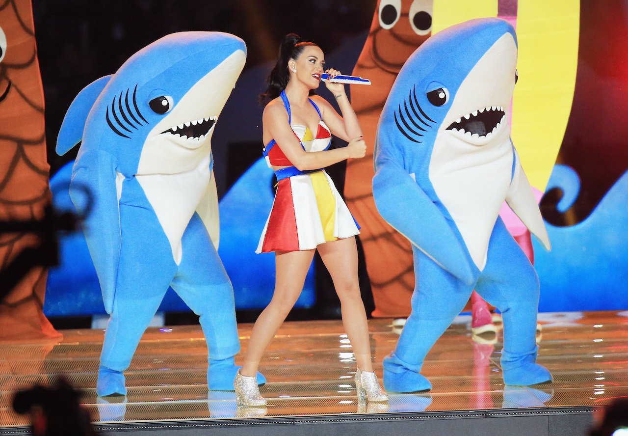 Katy Perry performs onstage during the Pepsi Super Bowl XLIX Halftime Show