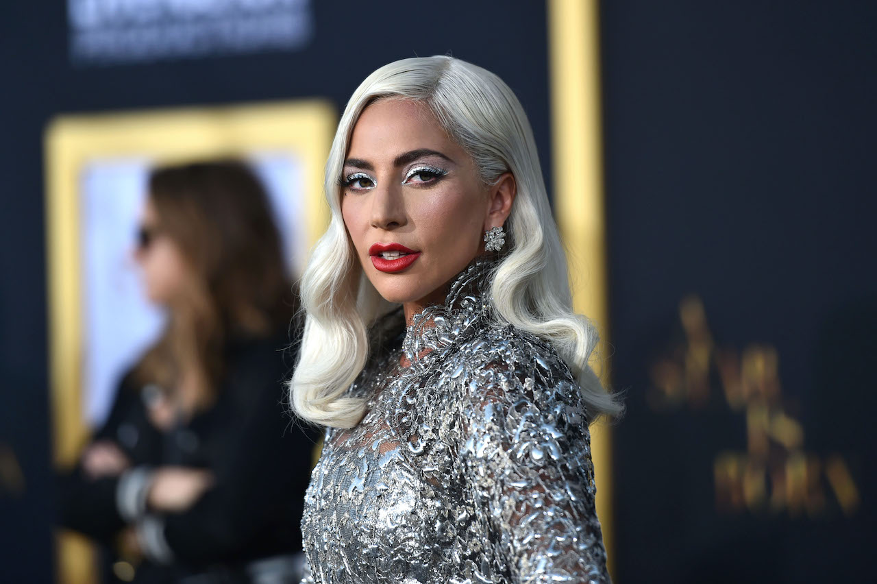 Lady Gaga arrives at the Premiere Of Warner Bros. Pictures' 'A Star Is Born'