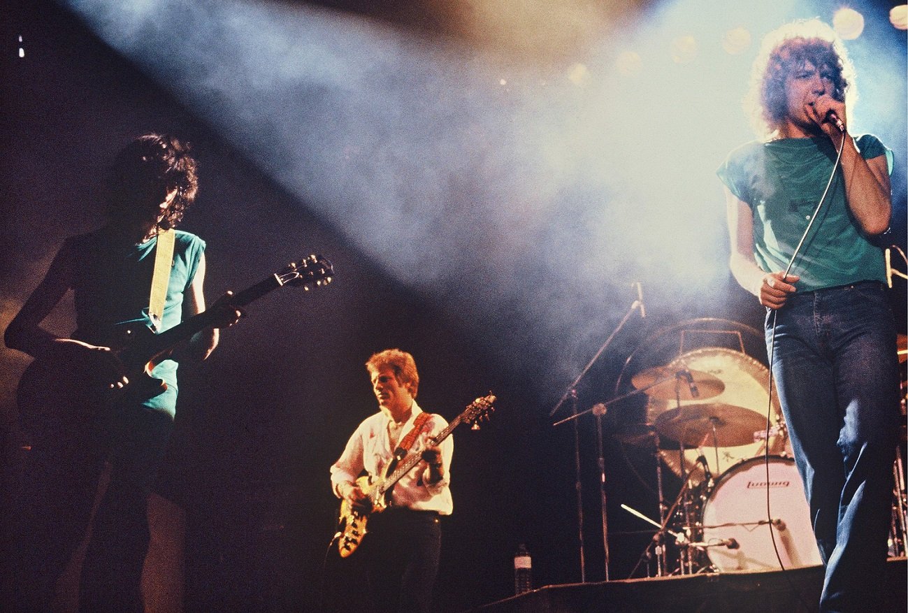 Led Zeppelin on stage in 1980