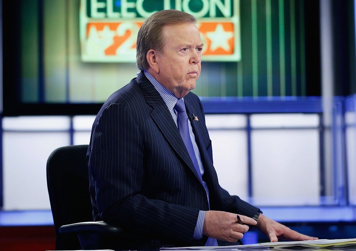 Lou Dobbs at his desk on his Fox Business show