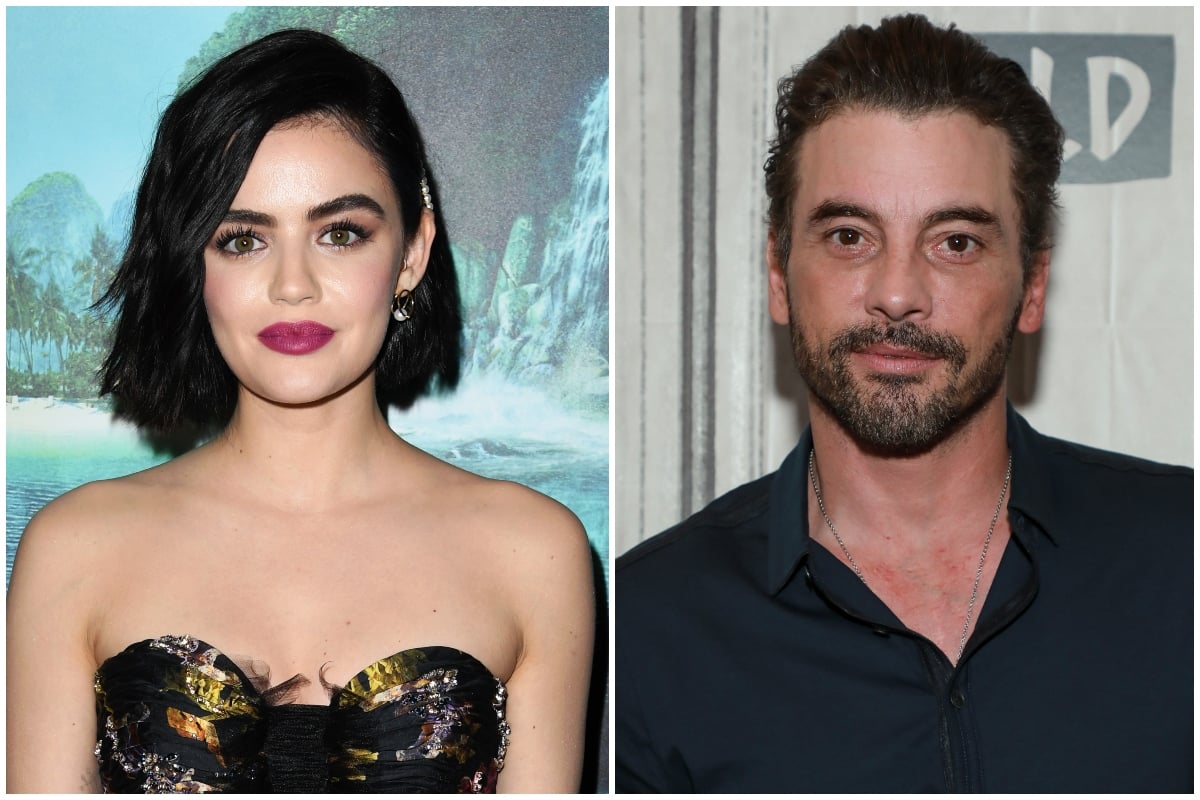 A composite image of Lucy Hale (L) and Skeet Ulrich (R)