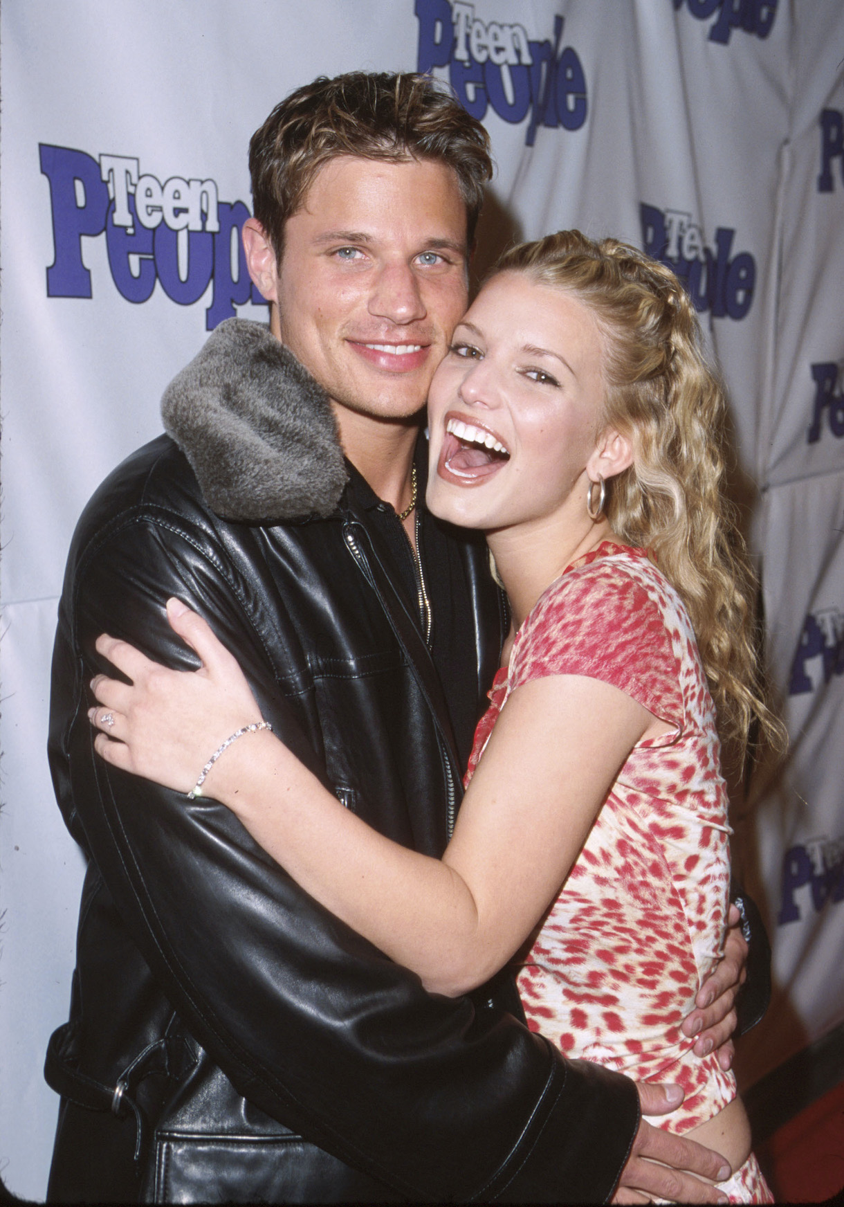 Jessica Simpson & Nick Lachey at the Vynyl Club in Hollywood, California