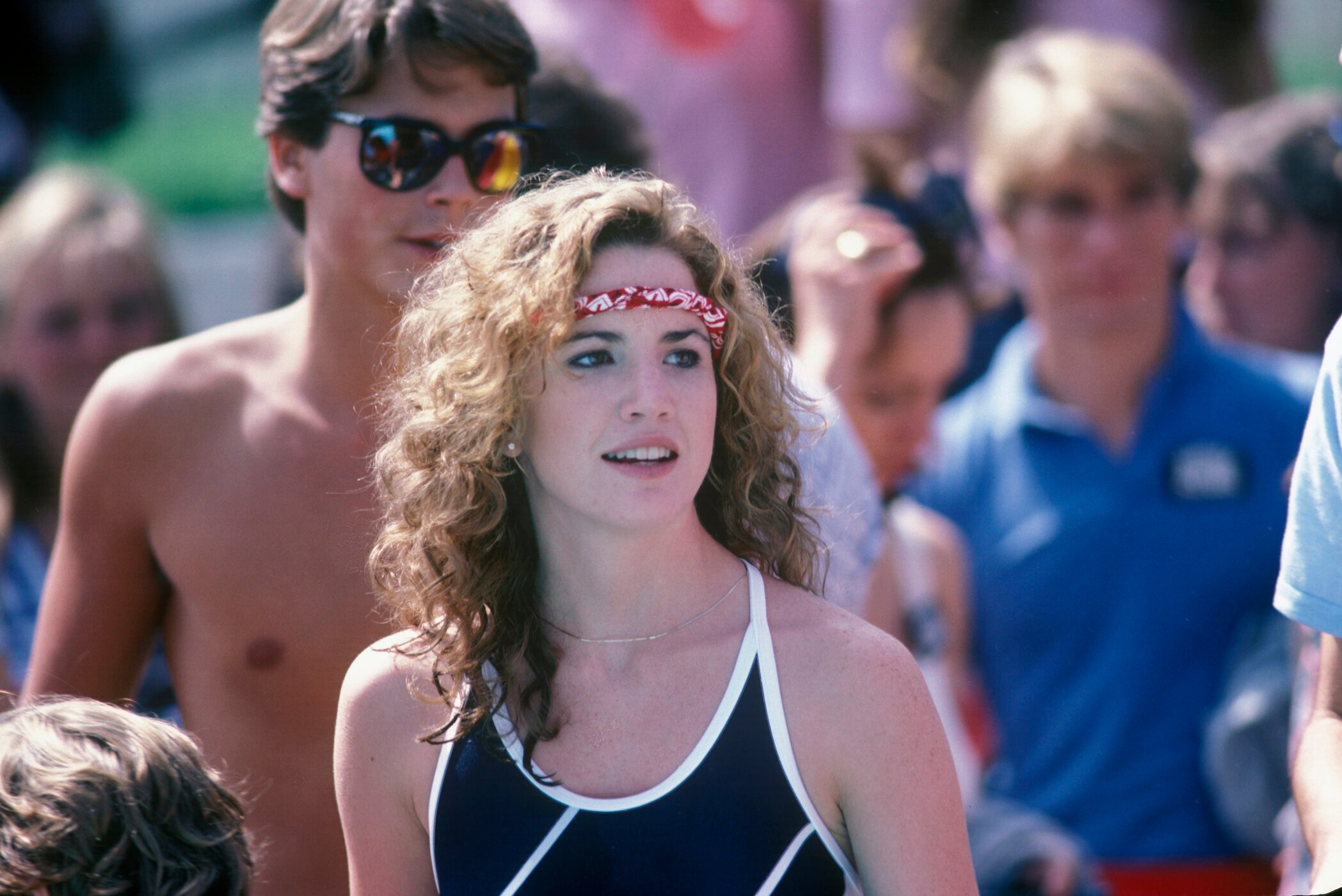 Rob Lowe and Melissa Gilbert at "Battle of the Network Stars" in 1982