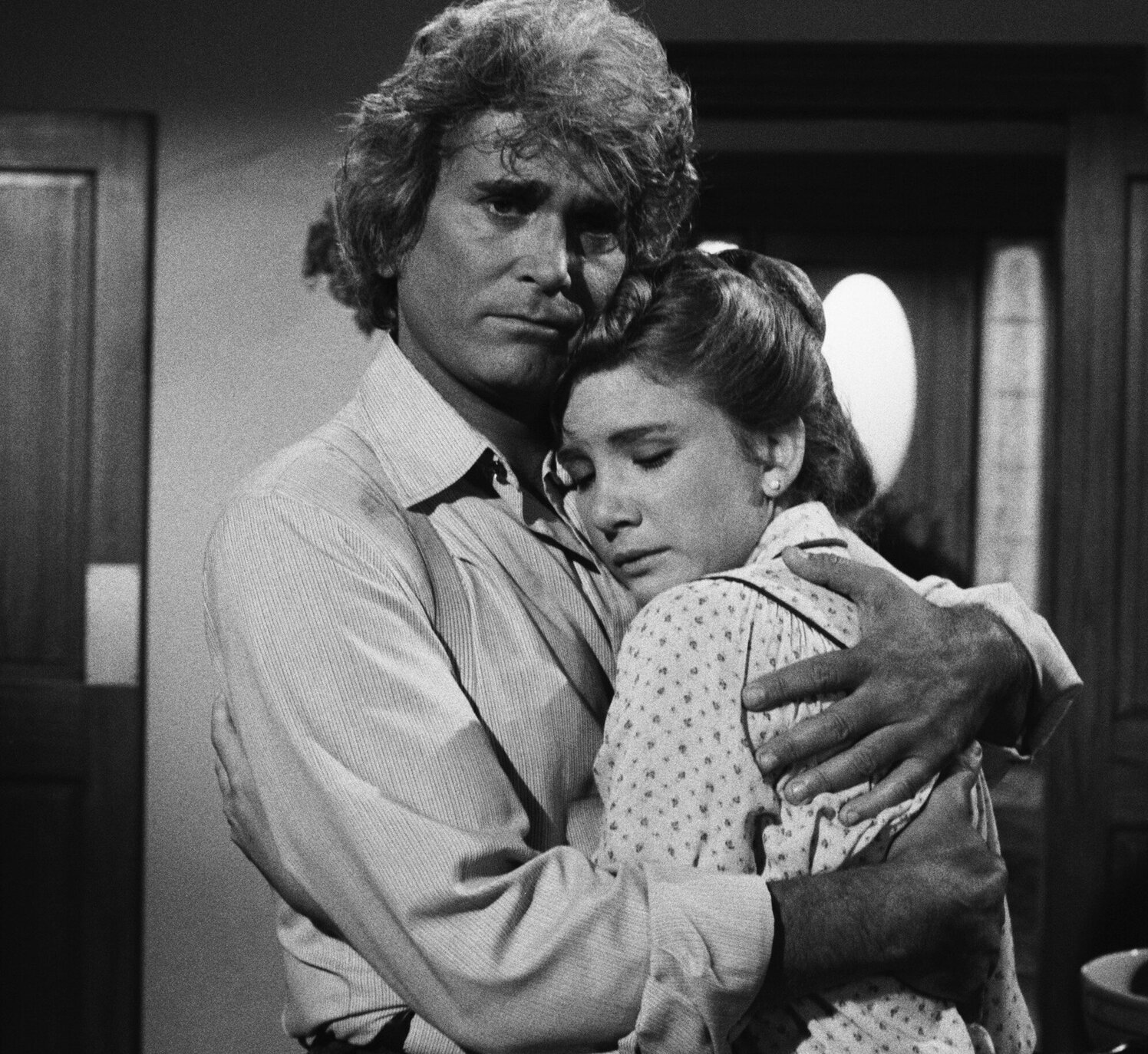 Michael Landon and Melissa Gilbert in "Little House: Look Back to Yesterday"