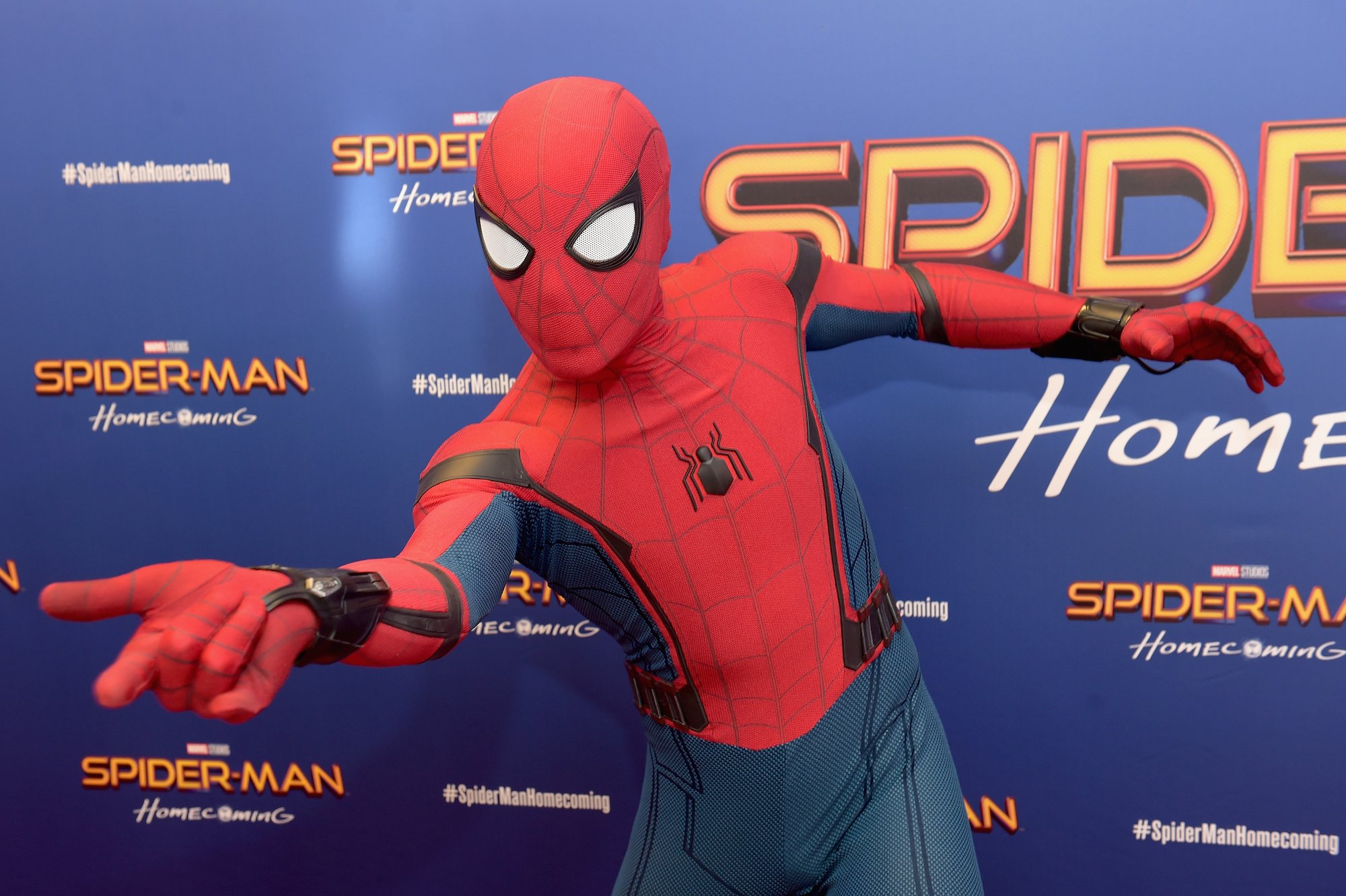 Spiderman at the 'Spiderman: Homecoming' New York First Responders' Screening on June 26, 2017