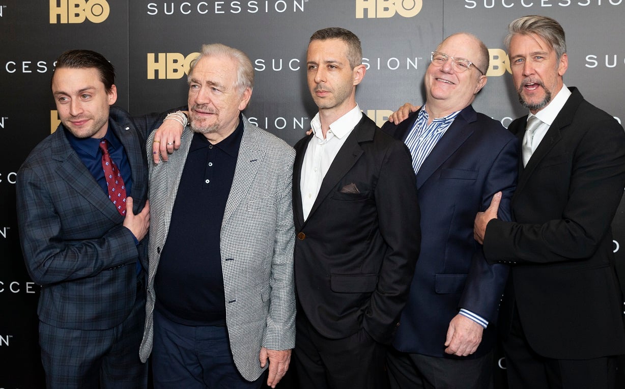 'Succession' cast members posing at a premiere