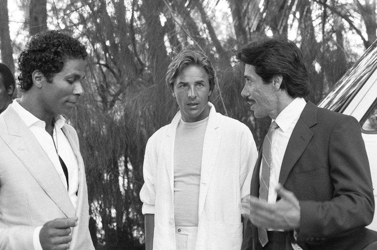 'Miami Vice' scene featuring Olmos, 1985