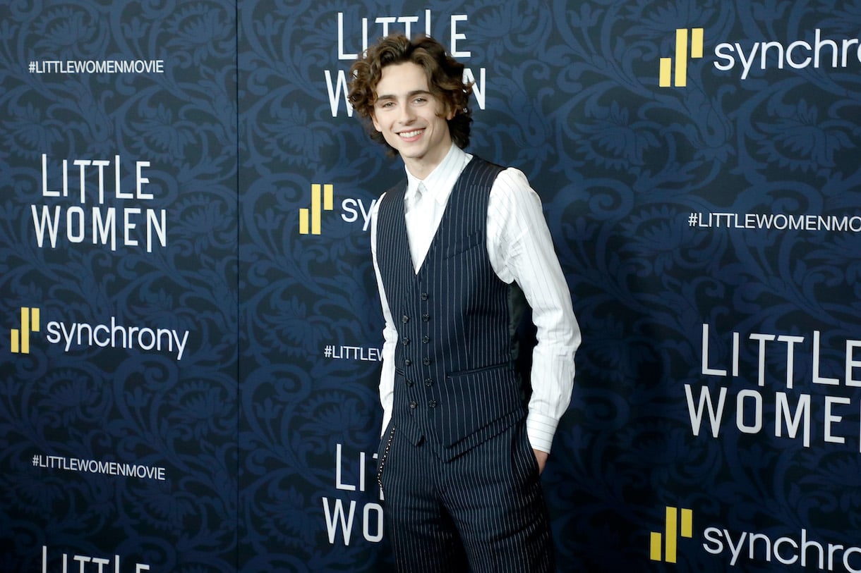 Timothee Chalamet attends the world premiere of 'Little Women'