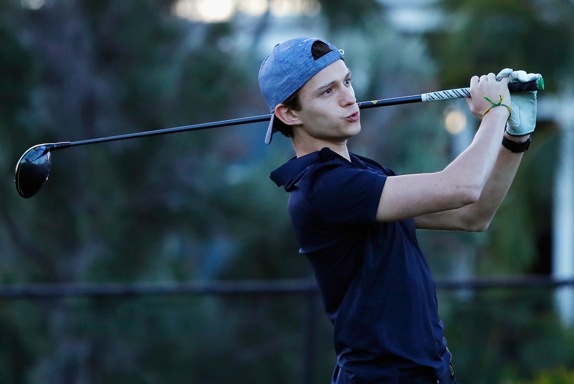 Tom Holland plays a shot during a practice round ahead of the Sony Open In Hawaii at Waialae Country Club on Jan. 9, 2019
