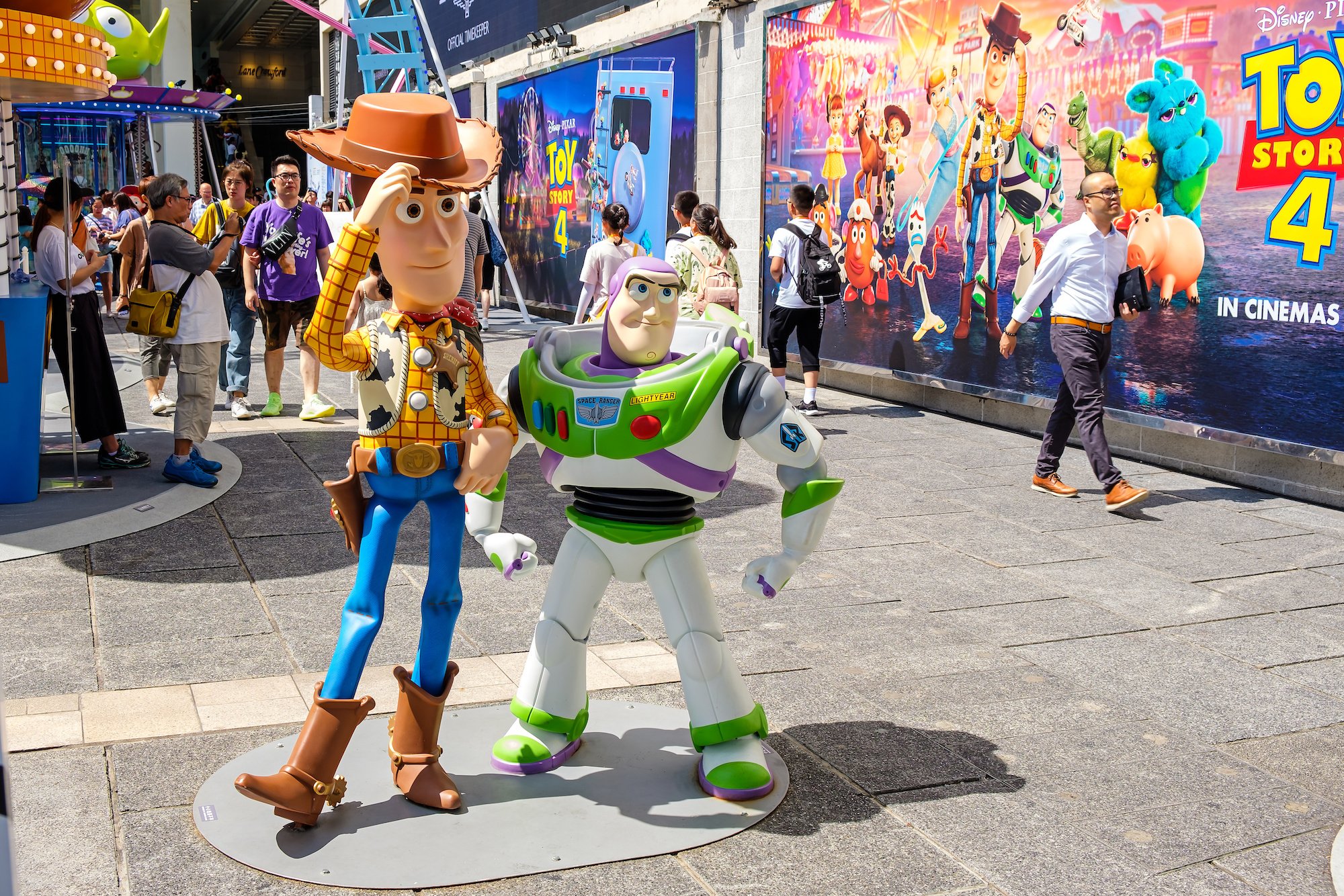 Replicas of Sheriff Woody and Buzz Lightyear