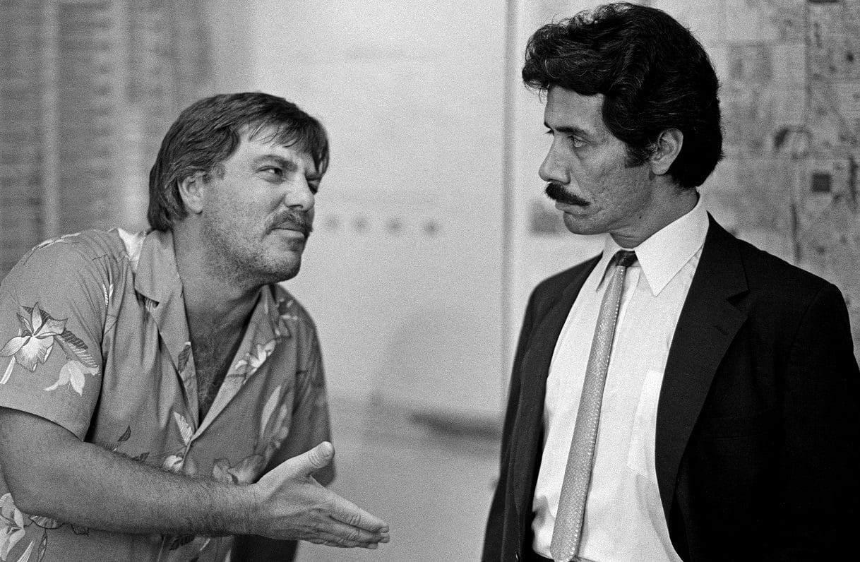 Bruce McGill and Edward James Olmos in 'Miami Vice'