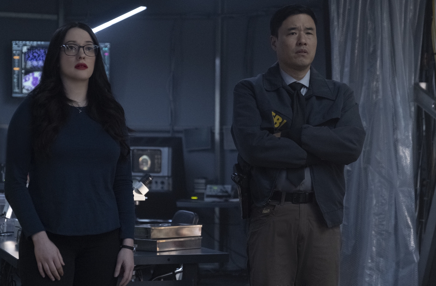 Kat Dennings and Randall Park in 'WandaVision'