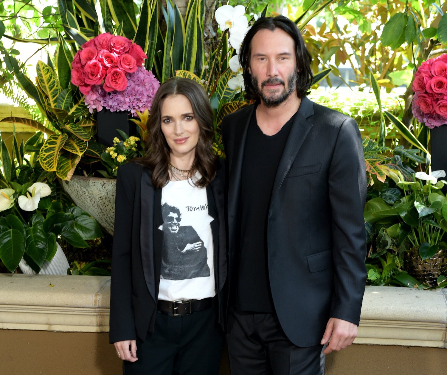 Winona Ryder and Keanu Reeves attend a photo call for 'Destination Wedding' in 2018 