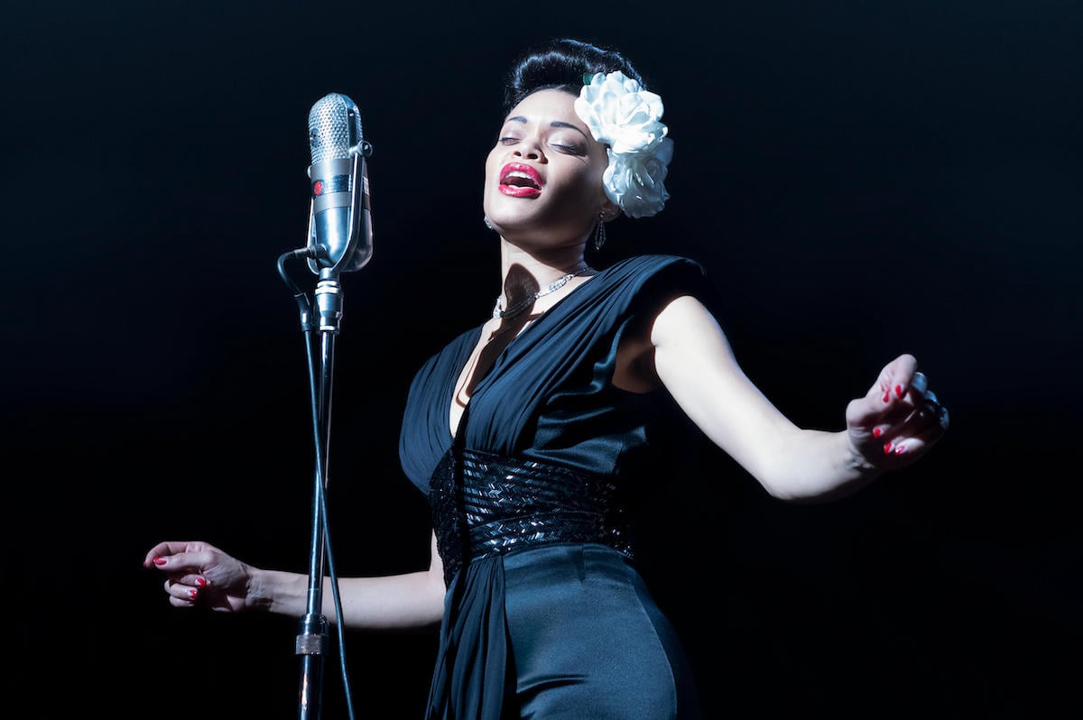Andra Day sings a song as Billie Holiday in Hulu's 'The United States vs. Billie Holiday'