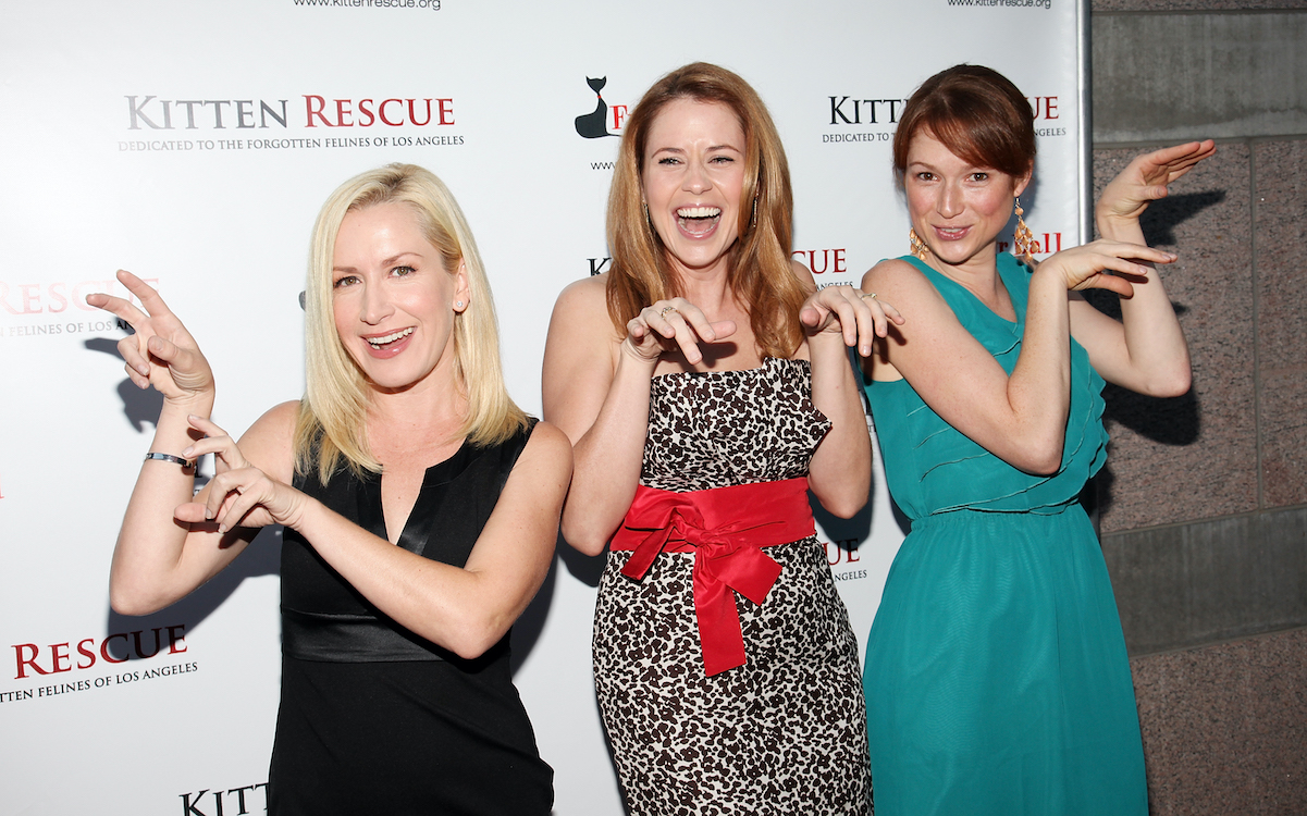 'The Office' cast members Angela Kinsey, Jenna Fischer, and Ellie Kemper in 2010 