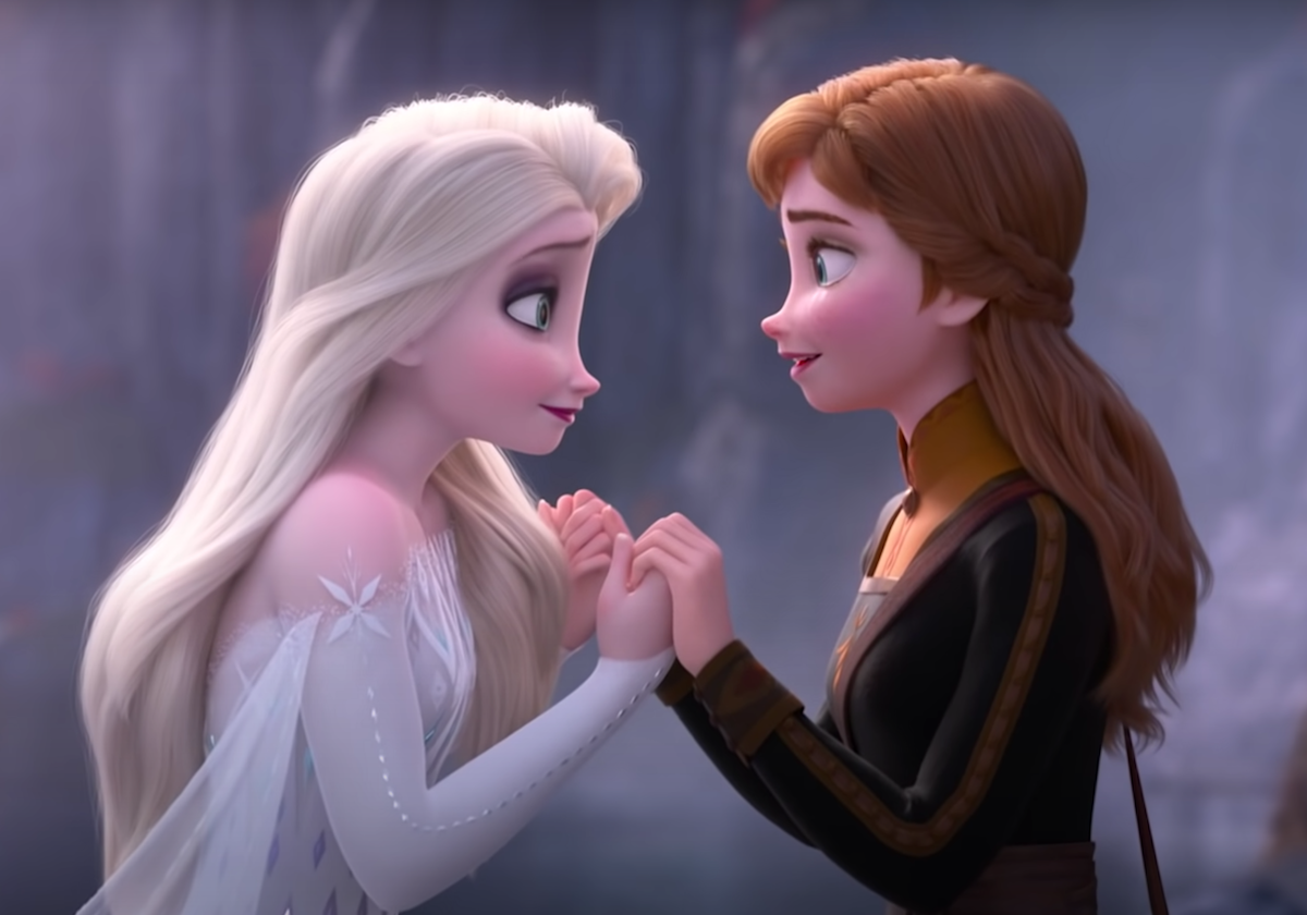 Elsa and Anna in a scene from Disney's 'Frozen 2'