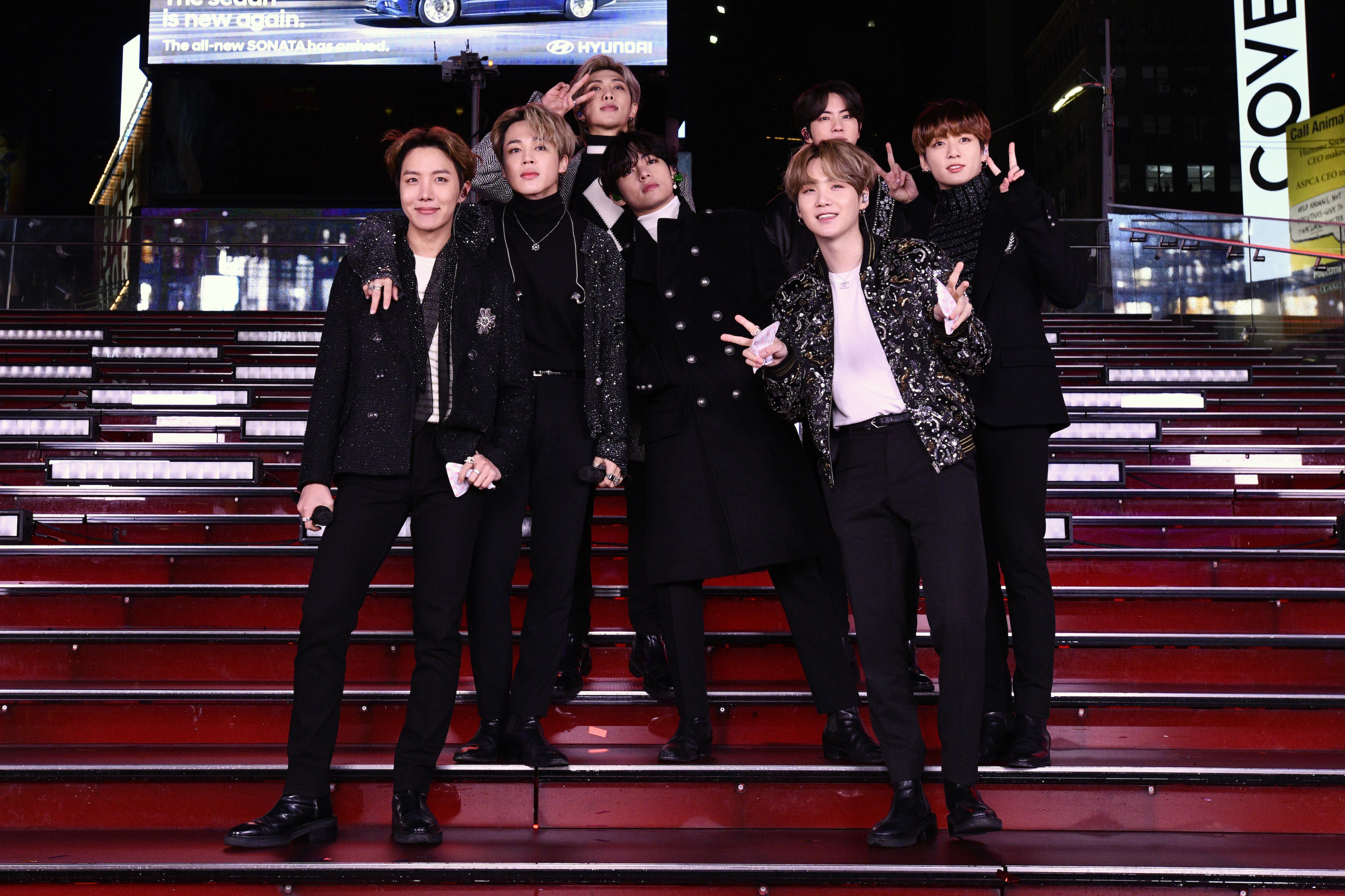 BTS performs during Dick Clark's New Year's Rockin' Eve With Ryan Seacrest 2020