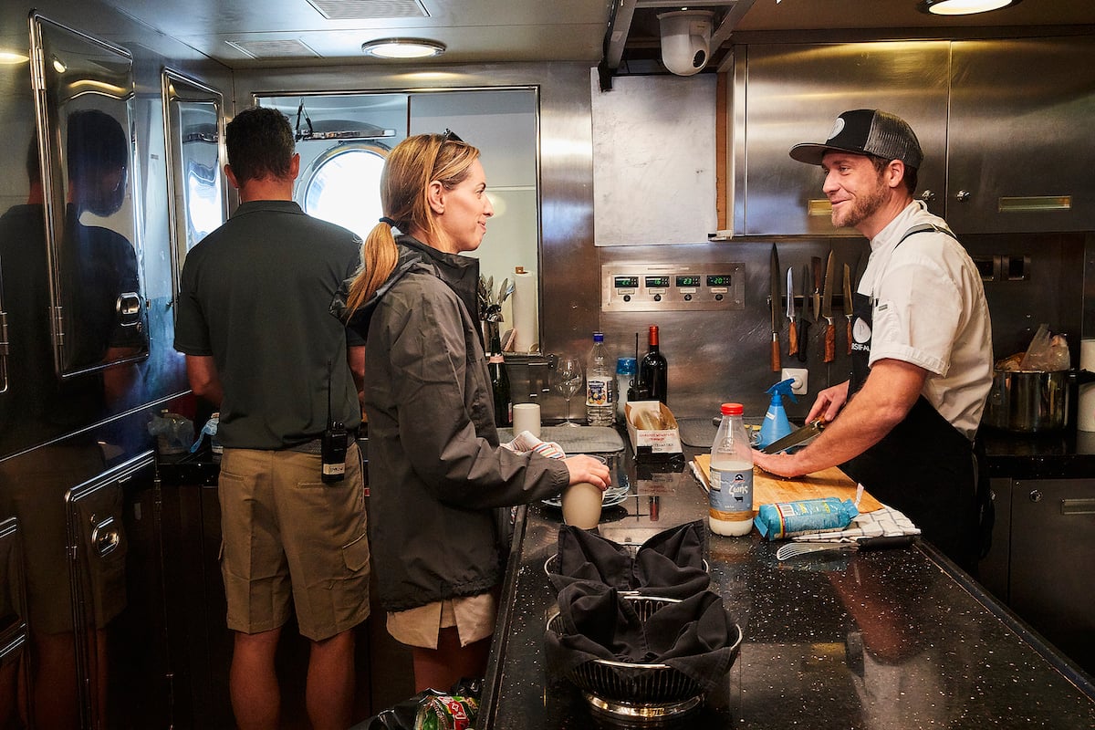 Jenna MacGillivray, Adam Glick get cozy in the galley on 'Below Deck Sailing Yacht'