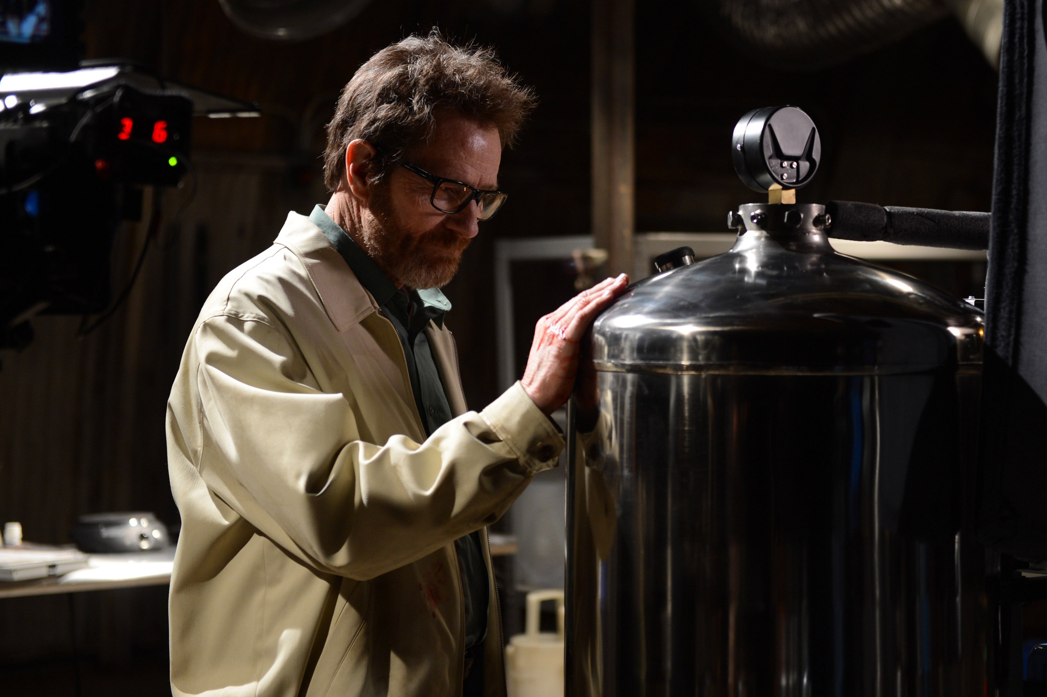Breaking Bad series finale: Walter White touches meth equipment