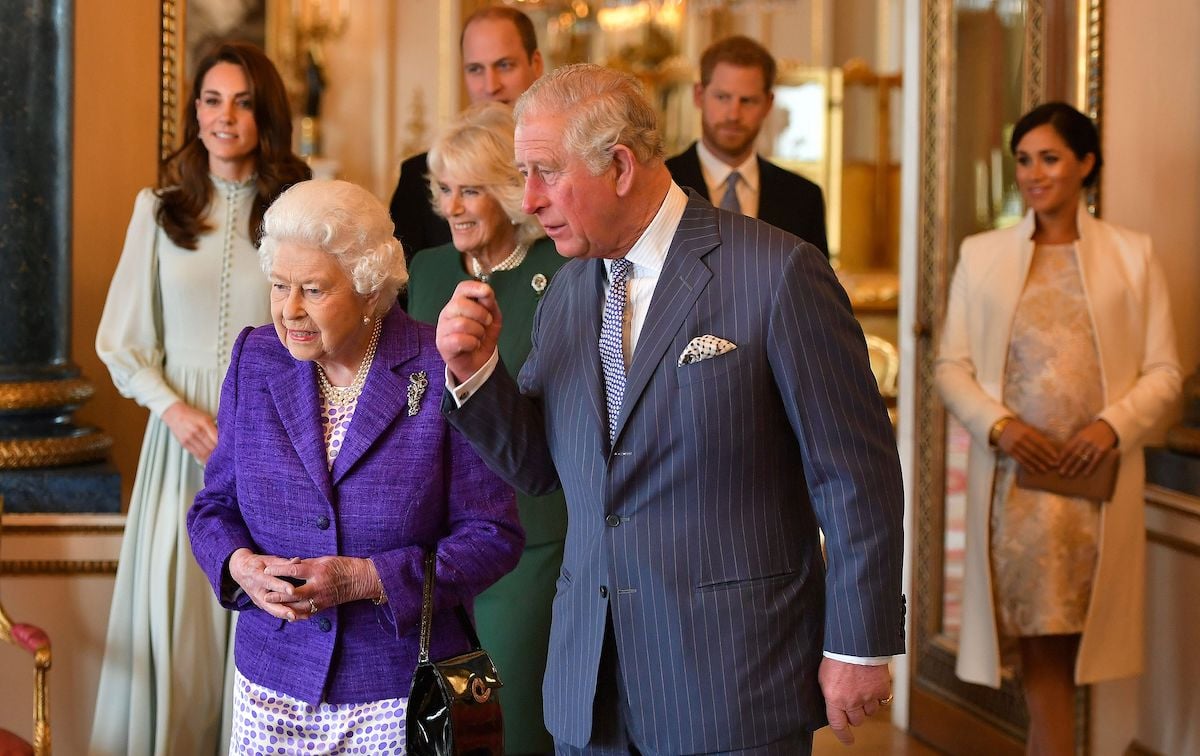 Prince Charles, Prince of Wales walks with Queen Elizabeth II, his wife Camilla, Duchess of Cornwall, and his sons and their wives, Prince William, Duke of Cambridge, Catherine, Duchess of Cambridge, Prince Harry, Duke of Sussex, and Meghan, Duchess of Sussex | Dominic Lipinski/POOL/AFP via Getty Images